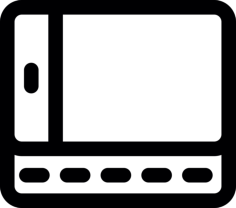 Phone With Keys Outline Svg File, Free Vectors File